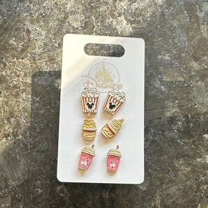 Disney Pink and Gold Snack Earrings Set
